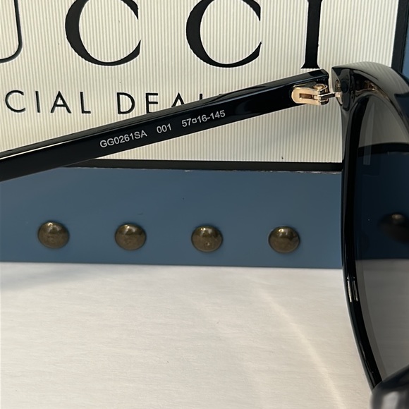 Gucci Black Round Asian Fit Ladies Gg0261sa 001 57 Sunglasses - Picture 14 of 15